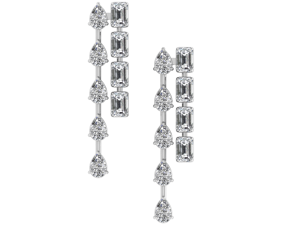 Lotando High Jewelry Cascade Lab Diamond Earrings